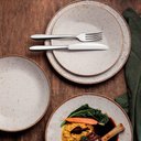 Ver imagem 4 de Aparelho de Jantar 24 Peças Tramontina Marrom Rustico em Porcelana Decorada Mesa Posta Elegante