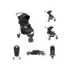 Carrinho Hórus Tutti Baby 3 Rodas - Preto e Rosa, 0-15kg - Conforto e Praticidade para Passeios - 3