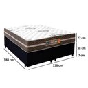Ver imagem 3 de Cama Box Baú Casal Bipartido Suede + Colchão Molas Ensacadas Texas Prime Colchões 138x188x67cm