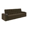 Sofá Confort Premium 2,30m Assento Retrátil/reclinável Porta Copos e Usb Suede Marrom - Xflex - 4