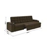 Sofá Confort Premium 2,30m Assento Retrátil/reclinável Porta Copos e Usb Suede Marrom - Xflex - 2