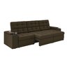 Sofá Confort Premium 2,30m Assento Retrátil/reclinável Porta Copos e Usb Suede Marrom - Xflex - 3