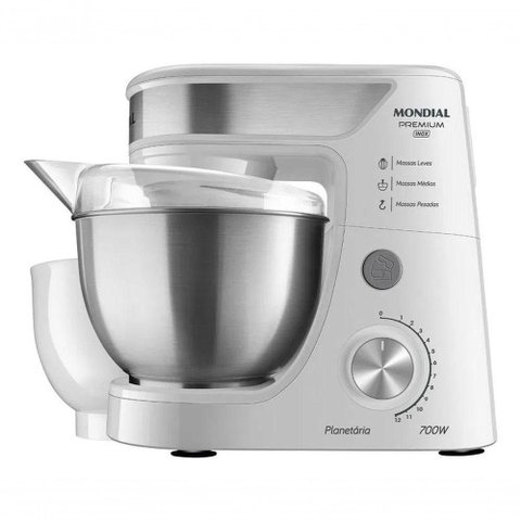 Batedeira Planetária Premium BP-02P-W-Ti 4,5L 700W 12 Vel Branco-Inox 110V