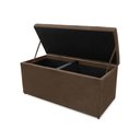 Ver imagem 4 de Kit Cabeceira e Calçadeira Baú Dunas Queen 160 Cm - Veludo Marrom