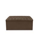 Ver imagem 3 de Kit Cabeceira e Calçadeira Baú Dunas Queen 160 Cm - Veludo Marrom