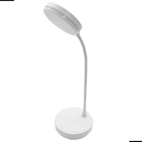 Luminária Mesa Usb Flexível Branca Led 4w 3 Cores 3000k 4000k 6000k 360lm 3 Níveis Brilho