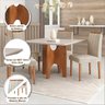 Conjunto Sala de Jantar Mesa Natal Tampo Vidro/MDF com 4 Cadeiras 03 com Puxador  - 5