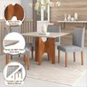 Conjunto Sala de Jantar Mesa Natal Tampo Vidro/MDF com 4 Cadeiras 03 com Puxador  - 5