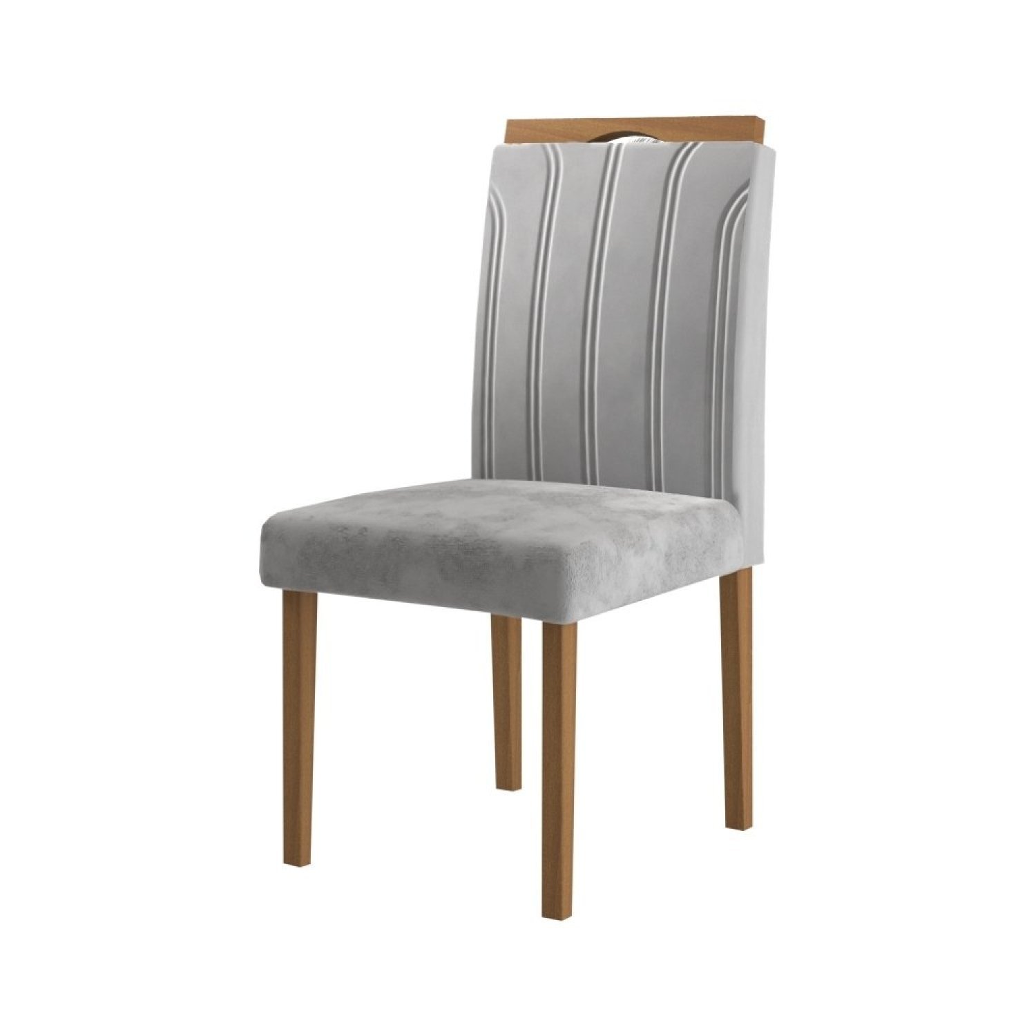 Conjunto Sala de Jantar Mesa Natal Tampo Vidro/MDF com 4 Cadeiras 03 com Puxador  - 8