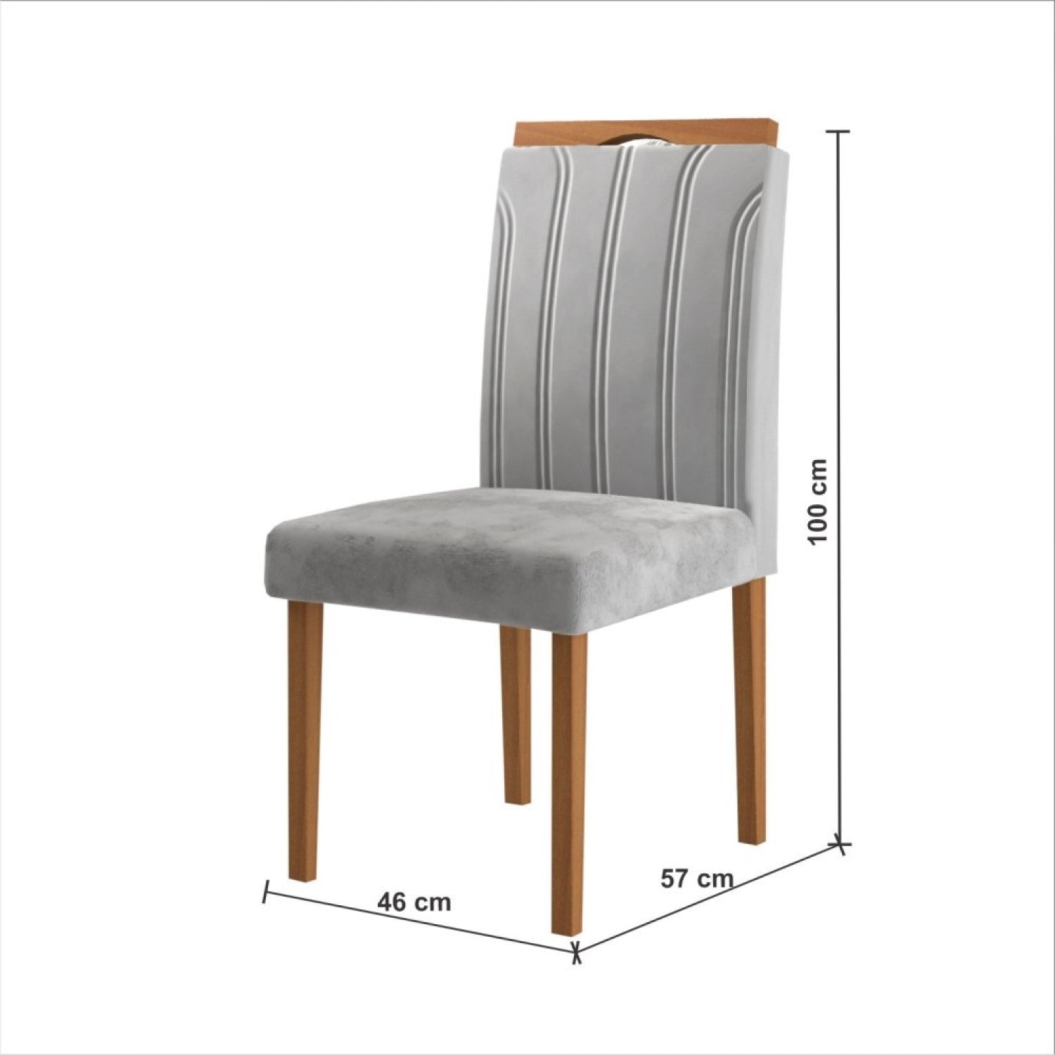 Conjunto Sala de Jantar Mesa Natal Tampo Vidro/MDF com 4 Cadeiras 03 com Puxador  - 4