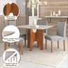 Conjunto Sala de Jantar Mesa Natal Tampo Vidro/MDF com 4 Cadeiras 04 com Puxador  - 5