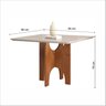 Conjunto Sala de Jantar Mesa Natal Tampo Vidro/MDF com 4 Cadeiras 04 com Puxador  - 3
