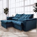 Ver imagem 2 de Sofá Retrátil e Reclinável Articulado Ipanema - 1,60m de Largura e Abertura Grande em Veludo Premium