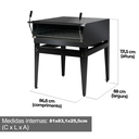 Ver imagem 2 de FG80GLP Assador Guilhotina a Gás Glp 80x80cm com Cavalete