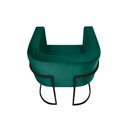Ver imagem 4 de Kit 10 Poltronas Decorativa Sala de Estar Base de Ferro Preta Veludo Verde