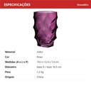 Ver imagem 6 de Vaso Decorativo de Vidro Roxo 19x12x12cm Enfeite Sala Mesa Estante Aparador