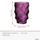 Ver imagem 7 de Vaso Decorativo de Vidro Roxo 19x12x12cm Enfeite Sala Mesa Estante Aparador