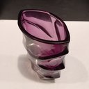 Ver imagem 4 de Vaso Decorativo de Vidro Roxo 19x12x12cm Enfeite Sala Mesa Estante Aparador
