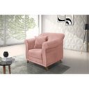 Ver imagem 1 de Poltrona Veludo Arras Rosa