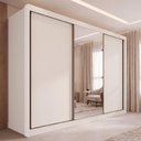 Ver imagem 1 de Guarda-Roupa Casal com Espelho 3 Portas de Correr e 6 Gavetas Multimóveis Crnvh-GRP136 Neve
