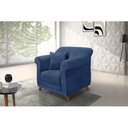 Ver imagem 1 de Poltrona Suede Arras Azul Marinho