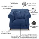 Ver imagem 4 de Poltrona Suede Arras Azul Marinho