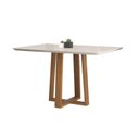 Ver imagem 1 de Mesa para Sala de Jantar Salvador 120x80cm Tampo Vidro/MDF Madenova