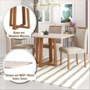 Ver imagem 4 de Mesa para Sala de Jantar Salvador 120x80cm Tampo Vidro/MDF Madenova