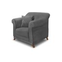 Ver imagem 2 de Poltrona Suede Arras Cinza