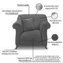 Ver imagem 4 de Poltrona Suede Arras Cinza