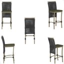 Ver imagem 5 de Mesa Bistro e 4 Banquetas Roma Fendi Corda Náutica 13 Trama Preta