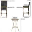 Ver imagem 4 de Mesa Bistro e 4 Banquetas Roma Fendi Corda Náutica 13 Trama Preta