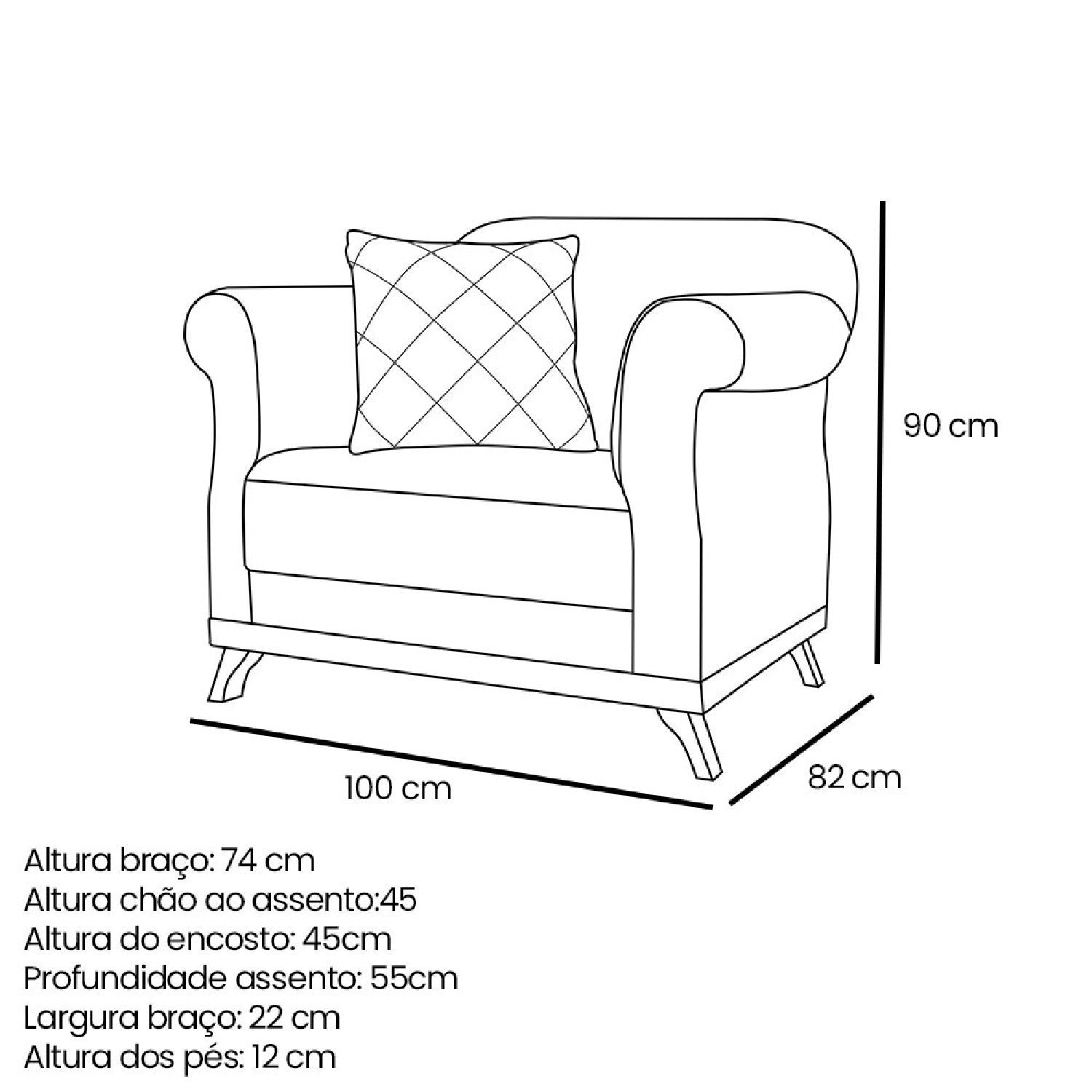 Poltrona Suede Arras  - 3