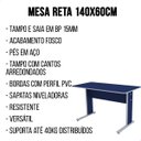 Ver imagem 4 de Mesa para Escritório Reta 140x60cm Azul