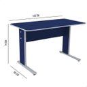 Ver imagem 2 de Mesa para Escritório Reta 140x60cm Azul
