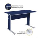 Ver imagem 3 de Mesa para Escritório Reta 140x60cm Azul