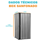 Box Sanfonado de Canto Pvc 1,00x1,00x185m Preto Translucido - 2