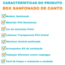 Box Sanfonado de Canto Pvc 1,00x1,00x185m Preto Translucido - 4