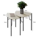 Ver imagem 3 de Conjunto de Mesas Laterais para Sala 54cm 100% Mdf Cor:luna com Preto