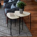 Ver imagem 1 de Conjunto de Mesas Laterais para Sala 54cm 100% Mdf Cor:luna com Preto