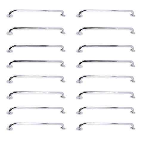 Barra de Apoio Inox Barra 70cm Kit 16 Unidades Banheiro Segurança Idoso Suporte Acessibilidade Corri