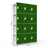 Armário de Plástico 12 Portas - Nk 3364 Nilko Armários Verde Chave Padrão - 4