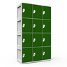 Armário de Plástico 12 Portas - Nk 3364 Nilko Armários Verde Chave Padrão - 1