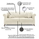 Ver imagem 4 de Sofá 2 Lugares 160cm Linho Arras Branco Natural