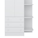 Ver imagem 6 de Guarda Roupa Infantil 2 Portas e 3 Gavetas com Cantoneira Brilhar Q01 - Doce Sonho Móveis Branco