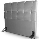 Ver imagem 1 de Cabeceira Cama Box Solteiro 90cm Suede Velut Cinza - King House