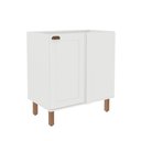 Ver imagem 1 de Balcão de Canto para Cozinha Modulada 82cm com 1 Porta Mdf Cor:branco