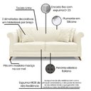 Ver imagem 4 de Sofá 2 Lugares 180cm Linho Arras Branco Pérola