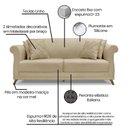 Ver imagem 4 de Sofá 2 Lugares 180cm Linho Arras Dourado