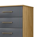 Ver imagem 3 de Cômoda para Quarto 61cm com 4 Gavetas Miriad Freijó/cinza Z17 - Mpozenato